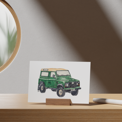 Watercolour Art Print of Vintage Car Classic British Off-Roader